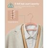 imageSONGMICS Velvet Hangers Set of 30 Clothes Hanger with Rose Gold Swivel Hook NonSlip and SpaceSaving 02Inch Thick 171Inch Long for Coat Shirt Dress Pants Tie Coral Pink UCRF21PK30Rose Gold  Coral Pink