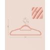 imageSONGMICS Velvet Hangers Set of 30 Clothes Hanger with Rose Gold Swivel Hook NonSlip and SpaceSaving 02Inch Thick 171Inch Long for Coat Shirt Dress Pants Tie Coral Pink UCRF21PK30Rose Gold  Coral Pink