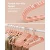 imageSONGMICS Velvet Hangers Set of 30 Clothes Hanger with Rose Gold Swivel Hook NonSlip and SpaceSaving 02Inch Thick 171Inch Long for Coat Shirt Dress Pants Tie Coral Pink UCRF21PK30Rose Gold  Coral Pink