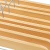 imageSONGMICS Wooden Pants Hangers 12 Pack Pants Hangers with Clips Adjustable AntiRust Metal Clips 360 Swivel Hook Skirt Hangers for Pant Skirts Natural Grain UCRW00812With Adjustable Clips