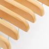 imageSONGMICS Wooden Pants Hangers 12 Pack Pants Hangers with Clips Adjustable AntiRust Metal Clips 360 Swivel Hook Skirt Hangers for Pant Skirts Natural Grain UCRW00812With Adjustable Clips