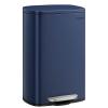 imageSONGMICS Trash Can with Lid 8 Gallon Garbage Can Stainless Steel Small Waste Bin with Step Pedal and Inner Bucket Soft Close Kitchen Silver ULTB03NLMidnight Blue