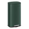 imageSONGMICS Trash Can with Lid 8 Gallon Garbage Can Stainless Steel Small Waste Bin with Step Pedal and Inner Bucket Soft Close Kitchen Silver ULTB03NLRetro Green
