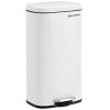 imageSONGMICS Trash Can with Lid 8 Gallon Garbage Can Stainless Steel Small Waste Bin with Step Pedal and Inner Bucket Soft Close Kitchen Silver ULTB03NLWhite