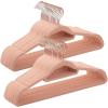 imageSONGMICS Velvet Hangers Set of 30 Clothes Hanger with Rose Gold Swivel Hook NonSlip and SpaceSaving 02Inch Thick 171Inch Long for Coat Shirt Dress Pants Tie Coral Pink UCRF21PK30Rose Gold  Coral Pink