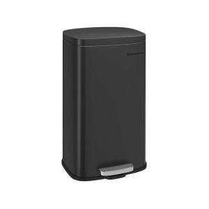 imageSONGMICS Trash Can with Lid 8 Gallon Garbage Can Stainless Steel Small Waste Bin with Step Pedal and Inner Bucket Soft Close Kitchen Silver ULTB03NLBlack