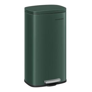 imageSONGMICS Trash Can with Lid 8 Gallon Garbage Can Stainless Steel Small Waste Bin with Step Pedal and Inner Bucket Soft Close Kitchen Silver ULTB03NLRetro Green