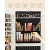 imageSONGMICS Jewelry Cabinet Armoire Freestanding Lockable Storage Organizer Unit with 2 Plastic Cosmetic Storage FullLength Frameless Mirror for Necklace Earring White UJJC002W01White