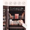 imageSONGMICS Jewelry Cabinet Armoire Freestanding Lockable Storage Organizer Unit with 2 Plastic Cosmetic Storage FullLength Frameless Mirror for Necklace Earring White UJJC002W01Brown