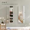 imageSONGMICS Jewelry Cabinet Armoire With FullLength Mirror Wall or Door Mount Storage Organizer Lockable Cabinet With Builtin Small Mirror Shelves Gift Idea Rustic Brown UJJC003X01White