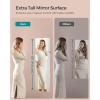imageSONGMICS Jewelry Cabinet Armoire With FullLength Mirror Wall or Door Mount Storage Organizer Lockable Cabinet With Builtin Small Mirror Shelves Gift Idea Rustic Brown UJJC003X01Cloud White