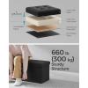 imageSONGMICS MAZIE Collection  43 Inches Storage Ottoman Foldable Storage Bench with Flipping Lid 660 lb Load Capacity for Entryway Living Room Bedroom Dark Gray ULSF76GYZInk Black