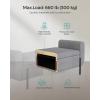 imageSONGMICS Storage Ottoman Storage Bench Tufted Entryway Bedroom Bench 177 x 465 x 177 Inches Hinges Easy Lid Operation Wooden Legs LinenLook Cover Loads 330 lb Dark Gray ULOM070G01Light Gray