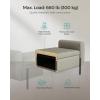 imageSONGMICS Storage Ottoman Storage Bench Tufted Entryway Bedroom Bench 177 x 465 x 177 Inches Hinges Easy Lid Operation Wooden Legs LinenLook Cover Loads 330 lb Dark Gray ULOM070G01Camel Brown