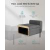 imageSONGMICS Storage Ottoman Storage Bench Tufted Entryway Bedroom Bench 177 x 465 x 177 Inches Hinges Easy Lid Operation Wooden Legs LinenLook Cover Loads 330 lb Dark Gray ULOM070G01Dark Gray