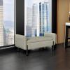 imageSONGMICS Storage Ottoman Storage Bench Tufted Entryway Bedroom Bench 177 x 465 x 177 Inches Hinges Easy Lid Operation Wooden Legs LinenLook Cover Loads 330 lb Dark Gray ULOM070G01Camel Brown