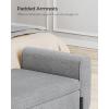 imageSONGMICS Storage Ottoman Storage Bench Tufted Entryway Bedroom Bench 177 x 465 x 177 Inches Hinges Easy Lid Operation Wooden Legs LinenLook Cover Loads 330 lb Dark Gray ULOM070G01Light Gray