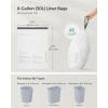imageSONGMICS Trash Bags for 8Gallon 30L Trash Cans 90 Count Drawstring Kitchen Garbage Bags PreSeparated Liner Code 30A 2 Rolls White UKRB30A024