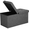 imageSONGMICS MAZIE Collection  43 Inches Storage Ottoman Foldable Storage Bench with Flipping Lid 660 lb Load Capacity for Entryway Living Room Bedroom Dark Gray ULSF76GYZSlate Gray