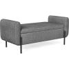 imageSONGMICS Storage Ottoman Storage Bench Tufted Entryway Bedroom Bench 177 x 465 x 177 Inches Hinges Easy Lid Operation Wooden Legs LinenLook Cover Loads 330 lb Dark Gray ULOM070G01Dark Gray