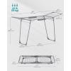 imageSONGMICS Clothes Drying Rack Foldable Gullwing Laundry Drying Rack SpaceSaving 222 x 681 x 38 Inches Sock Clips Metal Structure for Clothes Towels Linens Indoor Outdoor White ULLR518W01Gray