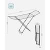 imageSONGMICS Clothes Drying Rack Metal Laundry Drying Rack Foldable SpaceSaving FreeStanding Airer with 2 Gullwings Indoor Outdoor Use Bed Linen Clothing Gray ULLR540G01Black