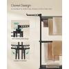 imageSONGMICS Clothes Drying Rack Stand 4Tier Foldable Laundry Drying Rack 681Inch Tall Steel Rolling Clothes Horses Dryer Rack Easy to Assemble Indoor Outdoor Use Dove Gray ULLR701G01Black