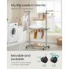 imageSONGMICS Clothes Drying Rack Stand 4Tier Foldable Laundry Drying Rack 681Inch Tall Steel Rolling Clothes Horses Dryer Rack Easy to Assemble Indoor Outdoor Use Dove Gray ULLR701G01Dove Gray