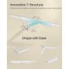 imageSONGMICS Clothes Drying Rack WallMounted Laundry Drying Rack Extendable Foldable Arms with 21 Swivel Sliding Hooks SpaceSaving for Laundry Room Bathroom Cloud White ULLR807W01Cloud White