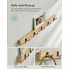 imageSONGMICS Coat Rack Shoe Bench Set 3Tier Bamboo Shoe Rack Bench Multifunctional 5 Double Metal Hooks for Entryway Hallway Bedroom Natural Beige ULCR004N01V1Natural Beige