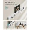 imageSONGMICS Coat Rack Shoe Bench Set 3Tier Bamboo Shoe Rack Bench Multifunctional 5 Double Metal Hooks for Entryway Hallway Bedroom Natural Beige ULCR004N01V1Cloud White