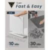 imageSONGMICS HOME Superfast Toolless Assembly Cat Litter Box Enclosure Cat House for Large Cats PushtoOpen Doors Display Side Table Coffee Table Minimalist Modern Snow White UPCL013W01