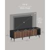 imageSONGMICS HOME Superfast Toolless Assembly TV Stand for TVs up to 72 Inches TV Cabinet Entertainment Center with Storage Media Console Table Living Room Natural Walnut and Ebony Black ULTV533B01