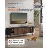 imageSONGMICS HOME Superfast Toolless Assembly TV Stand for TVs up to 72 Inches TV Cabinet Entertainment Center with Storage Media Console Table Living Room Natural Walnut and Ebony Black ULTV533B01