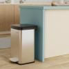 imageSONGMICS Kitchen Trash Can 21 Gallon 80 L Stainless Steel Garbage Can with StayOpen Lid and Stepon Pedal Soft Closure Tall Large and SpaceSaving Silver and Black ULTB534E01Silver  Black