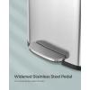 imageSONGMICS Kitchen Trash Can 21 Gallon 80 L Stainless Steel Garbage Can with StayOpen Lid and Stepon Pedal Soft Closure Tall Large and SpaceSaving Silver and Black ULTB534E01Silver  Black