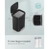 imageSONGMICS Kitchen Trash Can 21 Gallon 80 L Stainless Steel Garbage Can with StayOpen Lid and Stepon Pedal Soft Closure Tall Large and SpaceSaving Silver and Black ULTB534E01Black