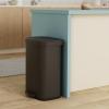 imageSONGMICS Kitchen Trash Can 21 Gallon 80 L Stainless Steel Garbage Can with StayOpen Lid and Stepon Pedal Soft Closure Tall Large and SpaceSaving Silver and Black ULTB534E01Black