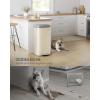 imageSONGMICS Kitchen Trash Can 21 Gallon 80 L Stainless Steel Garbage Can with StayOpen Lid and Stepon Pedal Soft Closure Tall Large and SpaceSaving Silver and Black ULTB534E01Sand Beige  Dove Gray