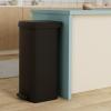 imageSONGMICS Kitchen Trash Can 21 Gallon 80 L Stainless Steel Garbage Can with StayOpen Lid and Stepon Pedal Soft Closure Tall Large and SpaceSaving Silver and Black ULTB534E01Black