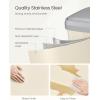 imageSONGMICS Kitchen Trash Can 21 Gallon 80 L Stainless Steel Garbage Can with StayOpen Lid and Stepon Pedal Soft Closure Tall Large and SpaceSaving Silver and Black ULTB534E01Sand Beige  Dove Gray