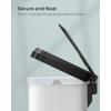 imageSONGMICS Kitchen Trash Can 21 Gallon 80 L Stainless Steel Garbage Can with StayOpen Lid and Stepon Pedal Soft Closure Tall Large and SpaceSaving Silver and Black ULTB534E01White  Black