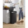 imageSONGMICS Kitchen Trash Can 21 Gallon 80 L Stainless Steel Garbage Can with StayOpen Lid and Stepon Pedal Soft Closure Tall Large and SpaceSaving Silver and Black ULTB534E01Black
