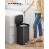 imageSONGMICS Kitchen Trash Can 21 Gallon 80 L Stainless Steel Garbage Can with StayOpen Lid and Stepon Pedal Soft Closure Tall Large and SpaceSaving Silver and Black ULTB534E01Black