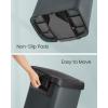 imageSONGMICS Kitchen Trash Can 21 Gallon 80 L Stainless Steel Garbage Can with StayOpen Lid and Stepon Pedal Soft Closure Tall Large and SpaceSaving Silver and Black ULTB534E01Charcoal Gray  Black