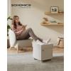 imageSONGMICS Storage Ottoman Bench Folding Storage Chest 15 x 30 x 152 Inches Foot Rest Stool 20 Gal 77 L Velvet Surface for Bedroom Entryway Living Room Cappuccino Beige ULSF0517W02Cappuccino Beige