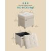 imageSONGMICS Storage Ottoman Bench Folding Storage Chest 15 x 30 x 152 Inches Foot Rest Stool 20 Gal 77 L Velvet Surface for Bedroom Entryway Living Room Cappuccino Beige ULSF0517W02Cappuccino Beige