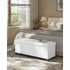 imageSONGMICS Storage Ottoman Storage Bench with Legs15 x 43 x 157 Inches Ottoman Bench 30 Gal 112 L Synthetic Leather for Living Room Entryway Coffee Brown ULSF0514K03Cloud White