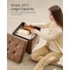 imageSONGMICS Storage Ottoman Storage Bench with Legs15 x 43 x 157 Inches Ottoman Bench 30 Gal 112 L Synthetic Leather for Living Room Entryway Coffee Brown ULSF0514K03Coffee Brown
