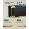 imageSONGMICS Storage Ottoman Storage Bench with Legs15 x 43 x 157 Inches Ottoman Bench 30 Gal 112 L Synthetic Leather for Living Room Entryway Coffee Brown ULSF0514K03Ink Black